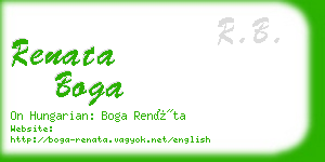 renata boga business card